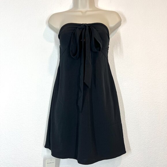 Abercrombie Black Dress Black Mini Halter Party Medium Petite - Picture 5 of 13